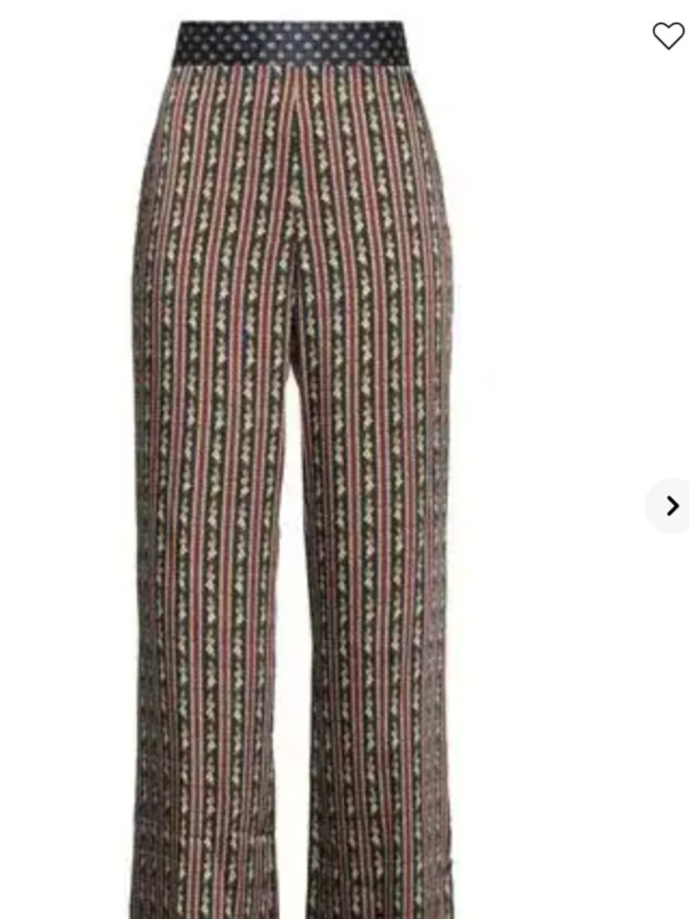 Sandro  floral striped satin pants